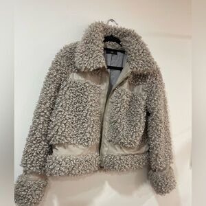 Women's Beige Shearling Jacket